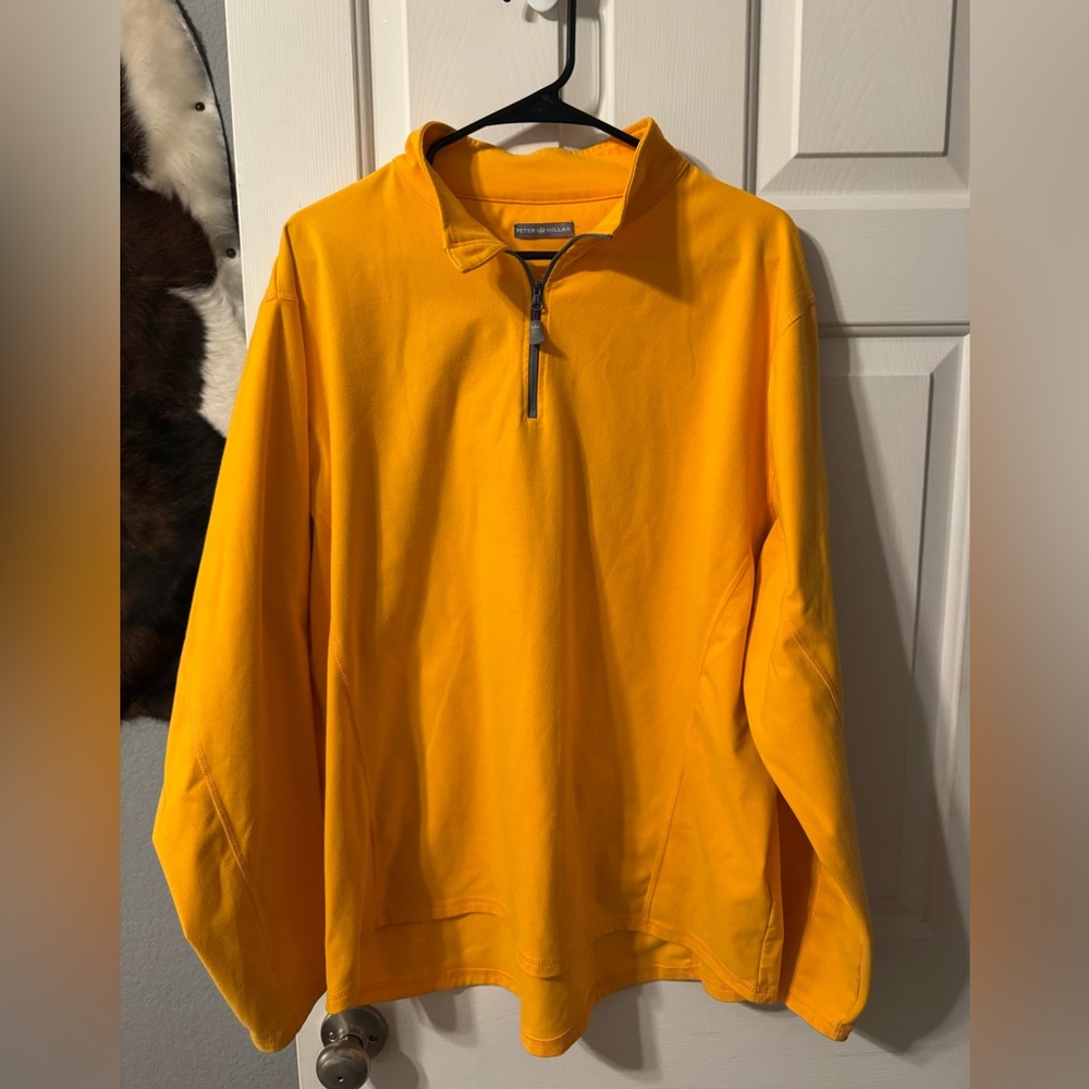 Peter Millar Yellow Quarter-Zip Pullover